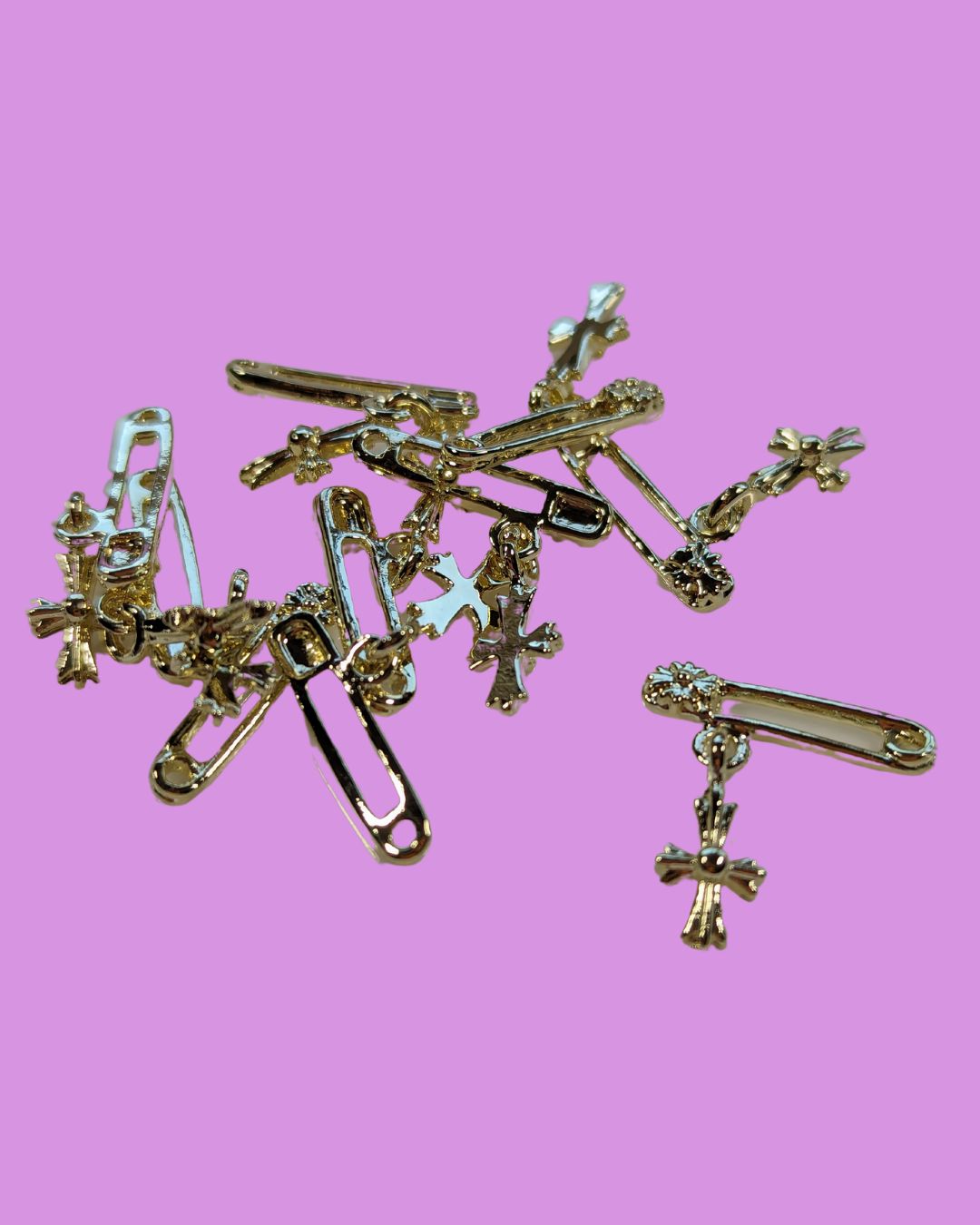 Krome Harts Safety Pin - Gold