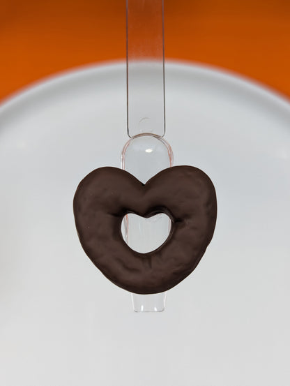 Chocolate Dip Heart Donuts