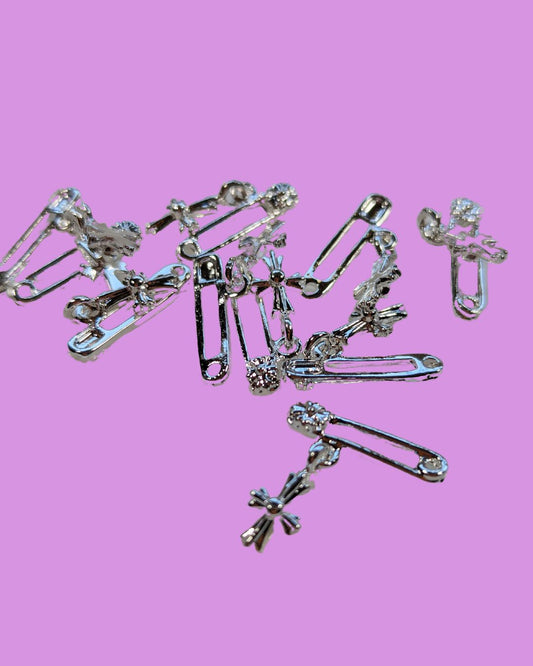 Krome Harts Safety Pin - Bright Silver