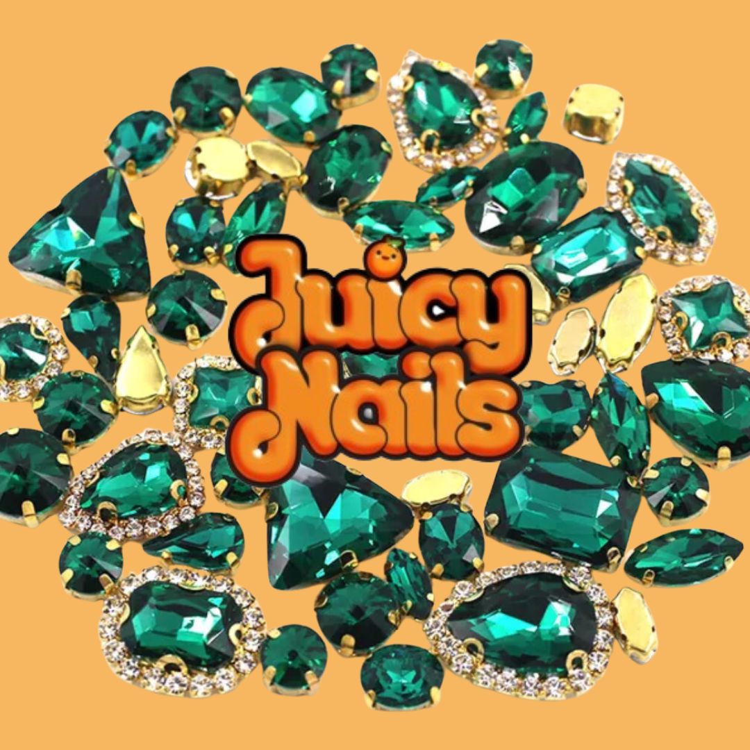 Chunky Bling Bag - Emerald Green