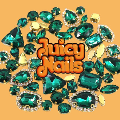 Chunky Bling Bag - Emerald Green