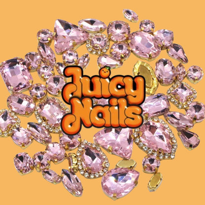 Chunky Bling Bag - Light Rose